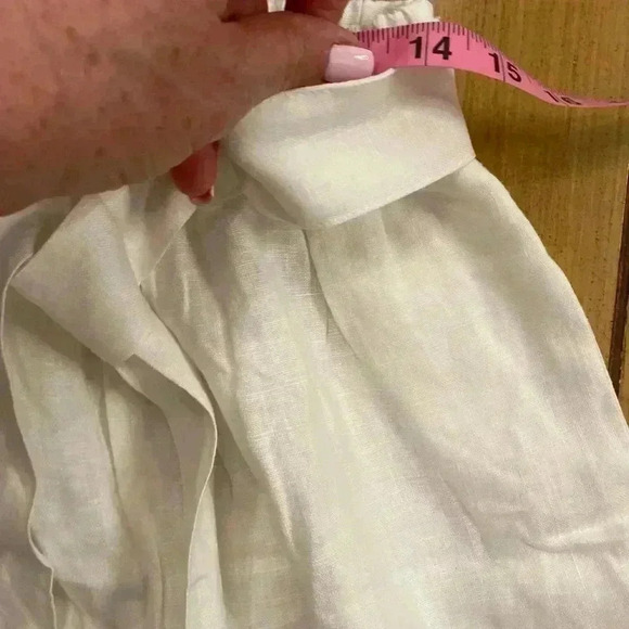 Linen wide leg flowing pants with belt, new without tag, size small - Picture 10 of 12